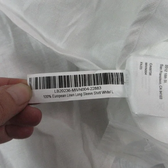 Quince Shirt Womens L White Linen Long Sleeve Button-Up Relaxed Lightweight NWT - Picture 11 of 15